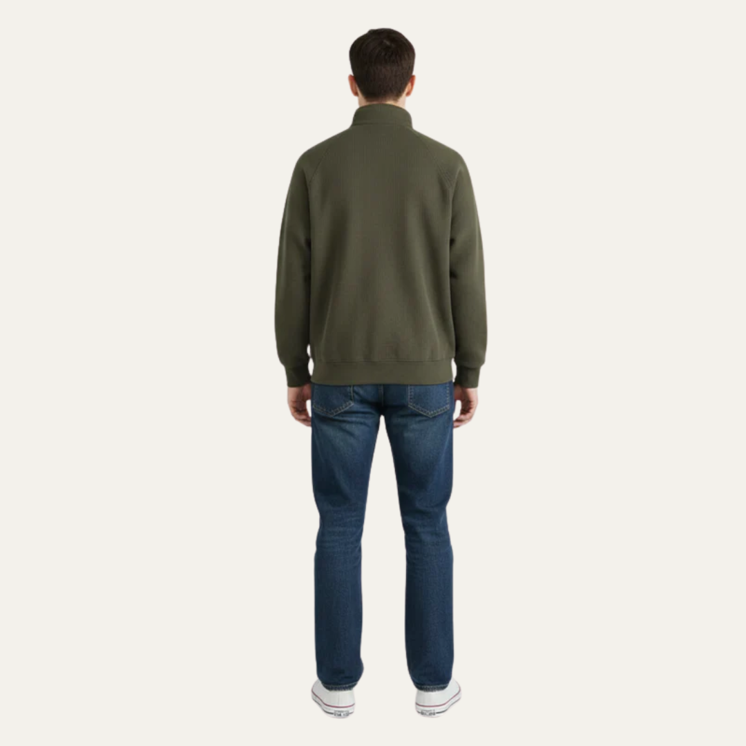 VogeLuxe | Men’s Soft Fleece Quarter Zip Sweater
