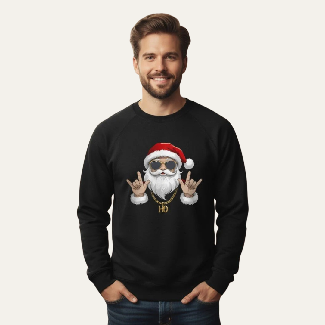 VogeLuxe | Men’s Graphic Santa Crewneck Sweatshirt