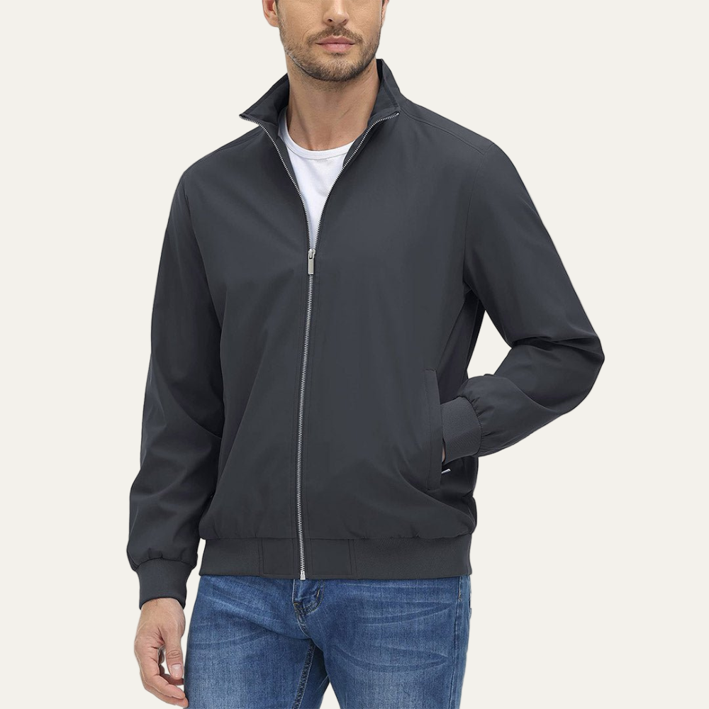 VogeLuxe | Men’s Relaxed Minimalist Harrington Jacket