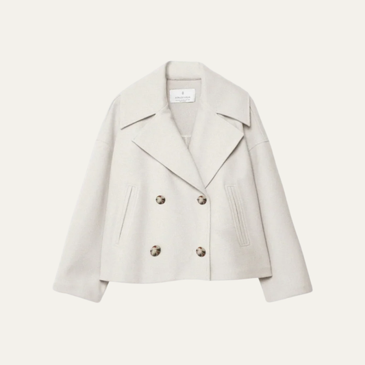 VogeLuxe | Women’s Timeless Chunky Cropped Peacoat