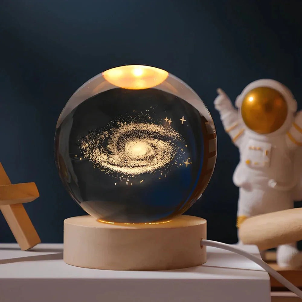 Glowing Orb LED Nightlight Galaxy Pattern