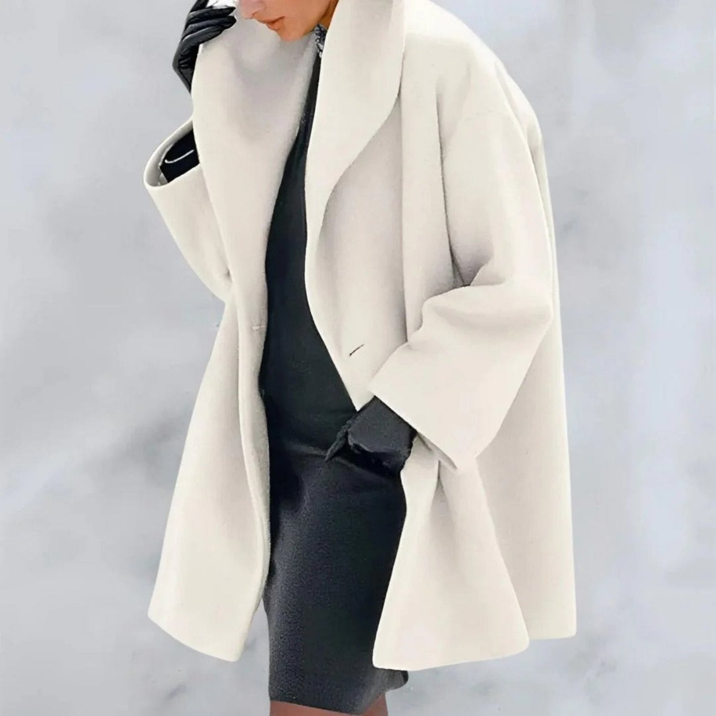 Women's Classic Warm Parka Coat with Button Front