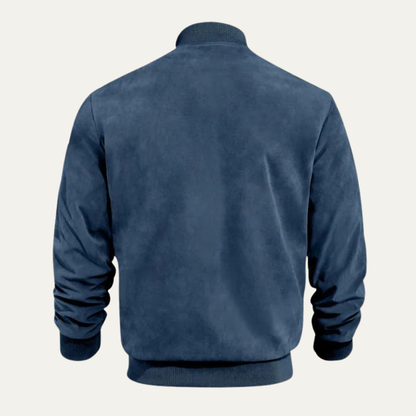 VogeLuxe | Men’s Textured Zip Up Casual Bomber Jacket