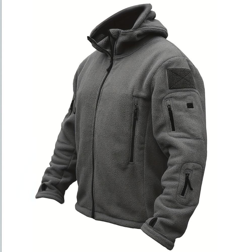 VogeLuxe | Men’s Tactical Multi Pocket Fleece Hoodie
