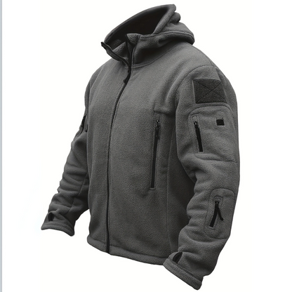 VogeLuxe | Men’s Tactical Multi Pocket Fleece Hoodie