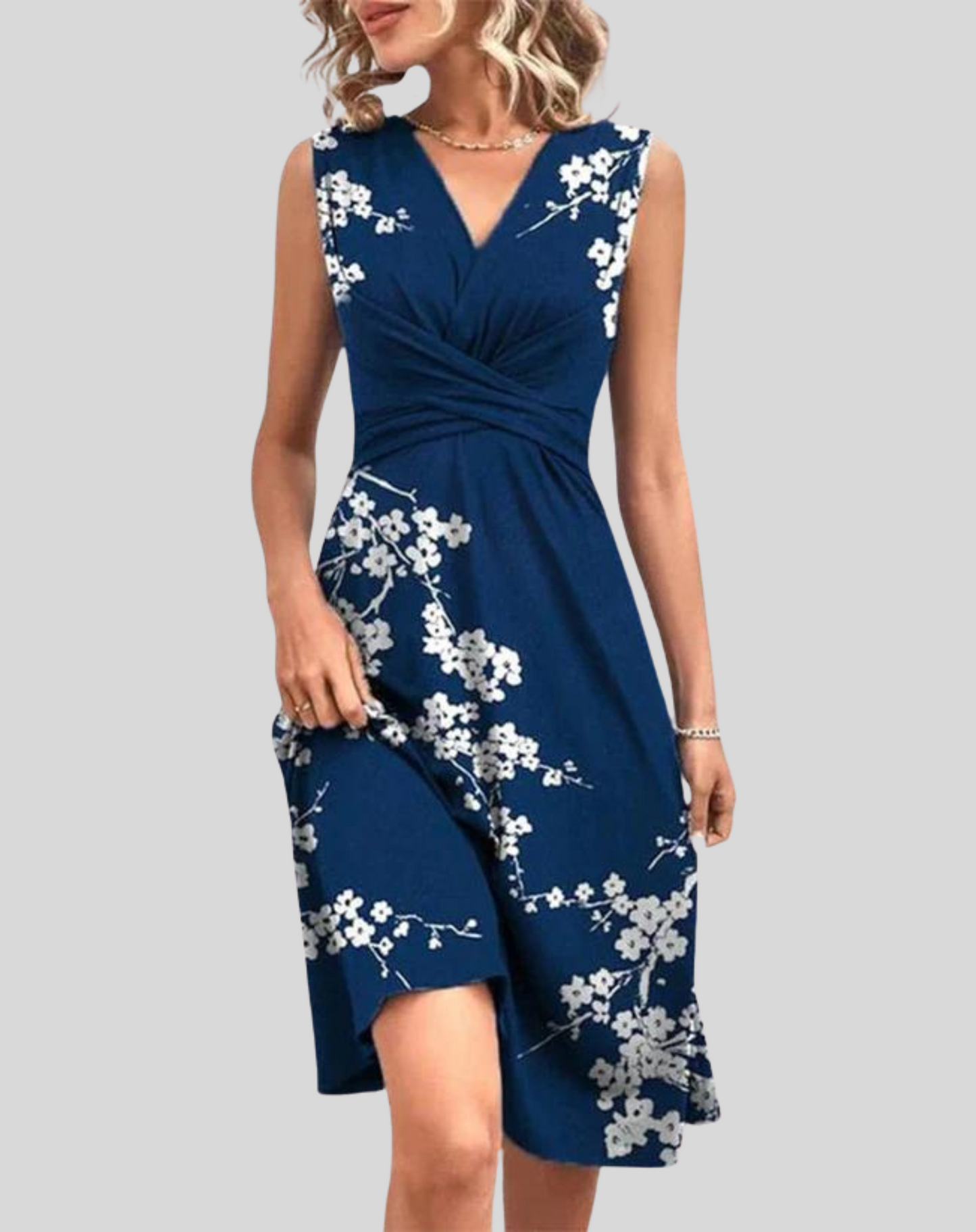 Sunny Women's V-Neck Sundress - VogeLuxe