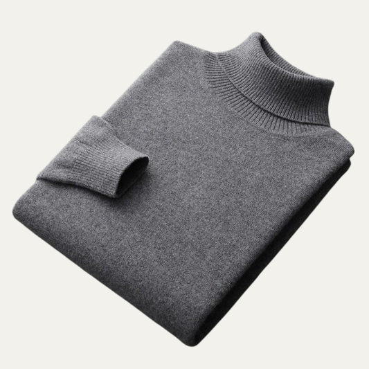 VogeLuxe | Men’s Smooth Knit Turtleneck Pullover