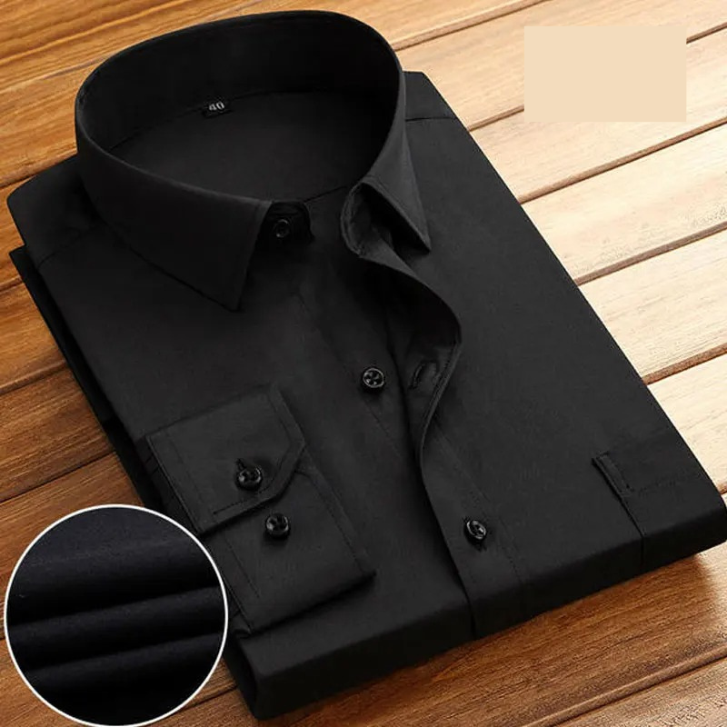 Classic Striped Men's Long Sleeve Dress Shirt