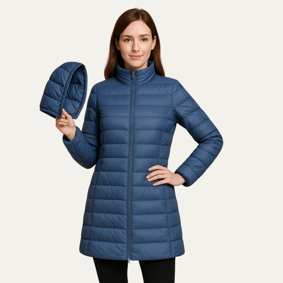 VogeLuxe | Women’s Shiny Quilted Puffer Coat