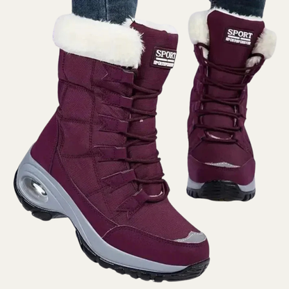 VogeLuxe | Women’s Quilted Fur Lined High Top Winter Boots