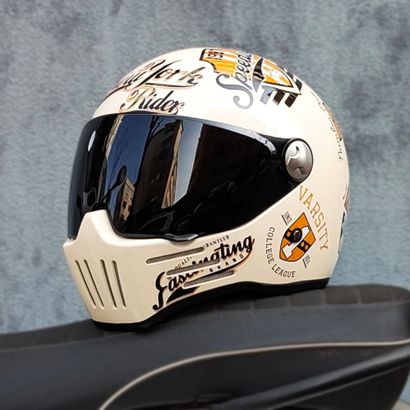 Black Full Face Motorcycle Helmet DOT ECE Approved