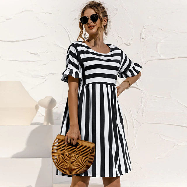 Women's Lightweight Comfortable Striped Sundress