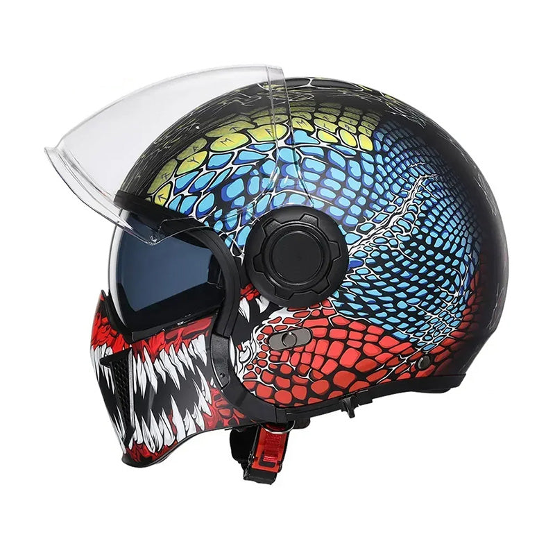 Safe Dual Visor Full Face Motorcycle Helmet
