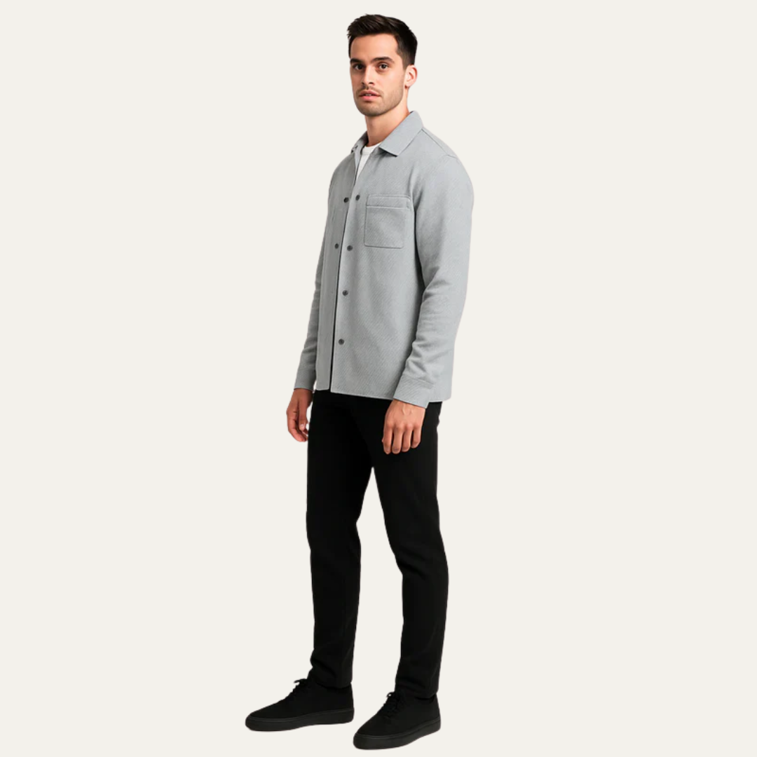 VogeLuxe | Men’s Textured Quilted Shacket
