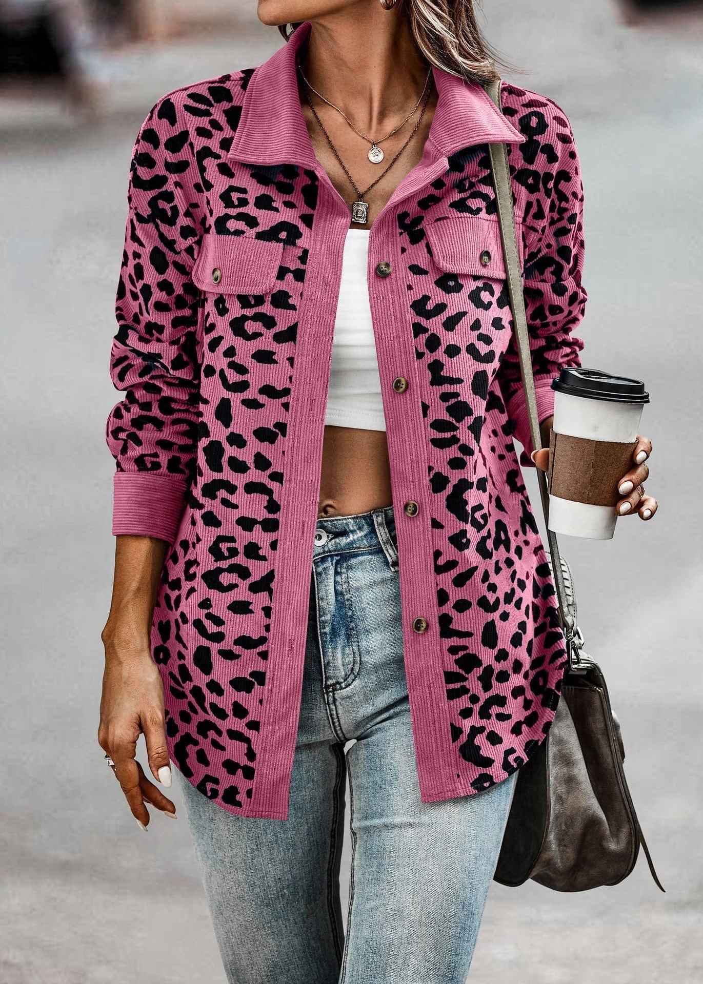 Stylish Leopard Coat - Soft Luxury Fabric - Perfect for Spring