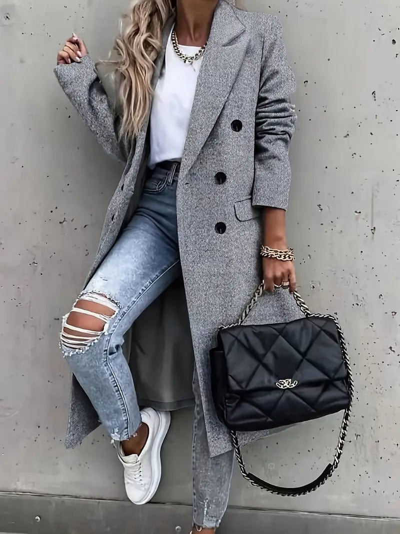 Warm Women's Trench Coat Classic Winter Style