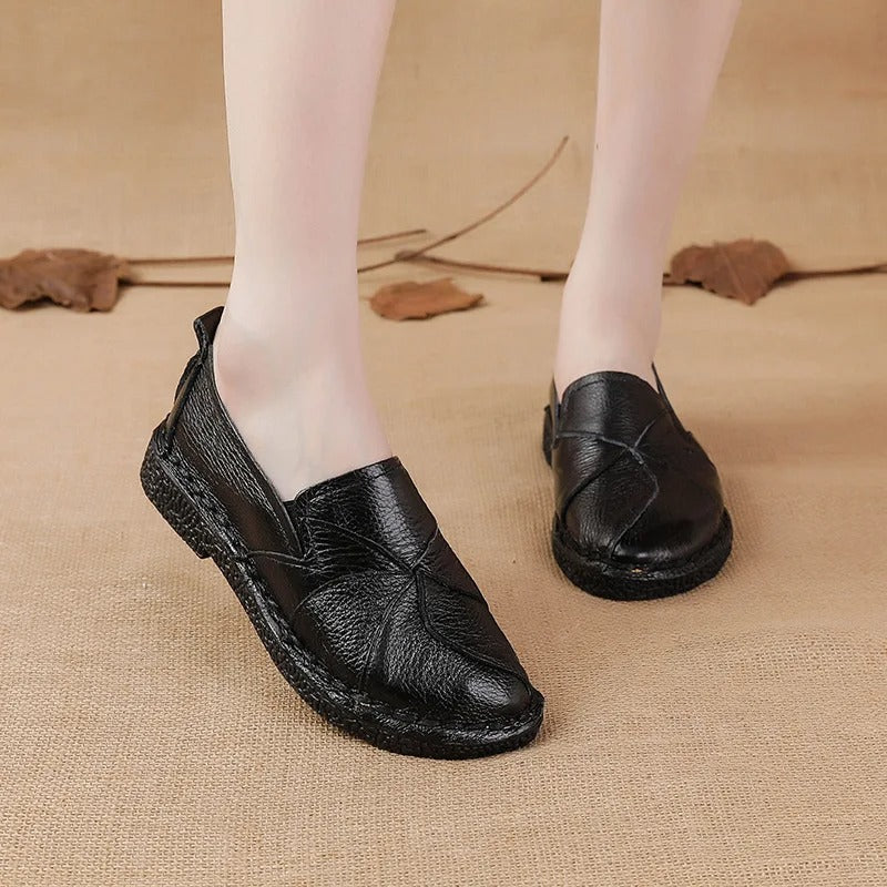 Vintage Patchwork Slip On Loafers