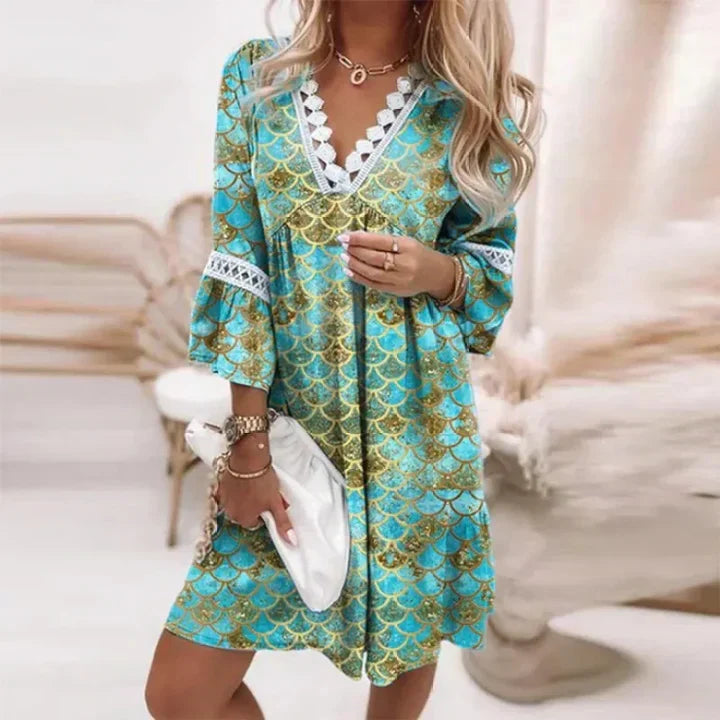Airy Floral Sundress for Women in Light Fabric