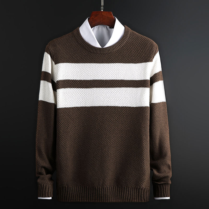 Classic Men's Horizontal Stripe Sweater - VogeLuxe