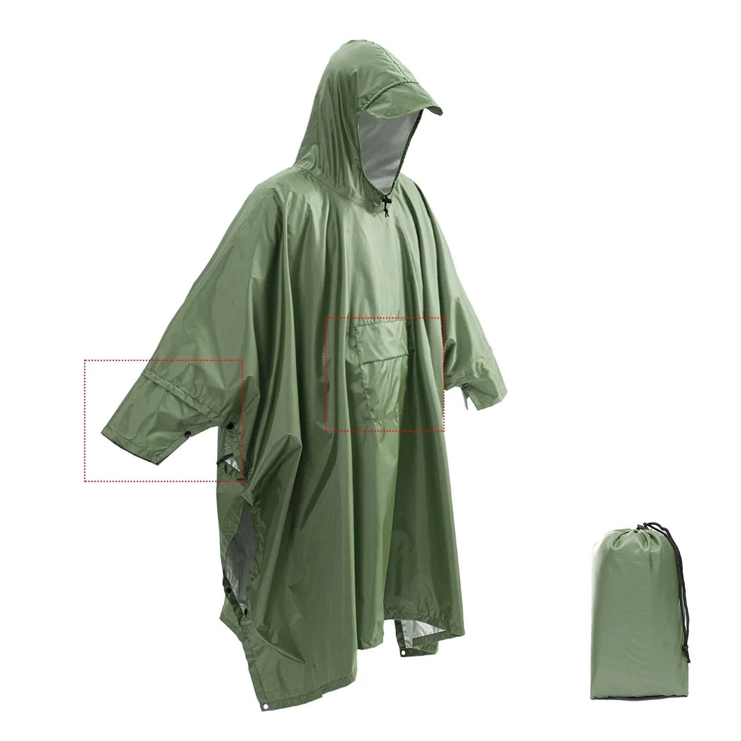 Waterproof Lightweight Unisex Rain Poncho Jacket