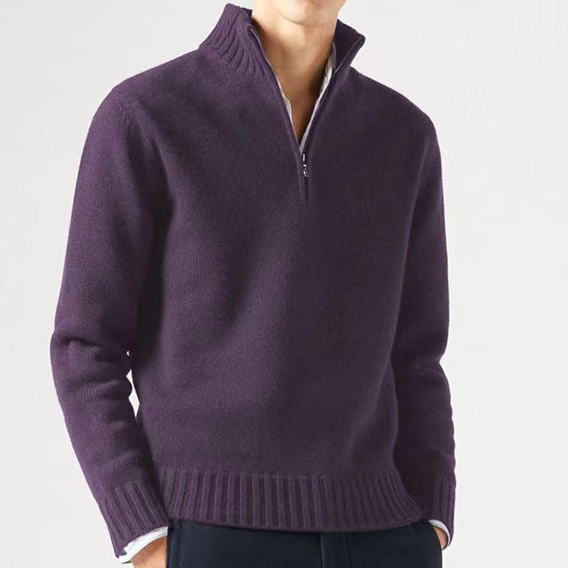 Cozy Men's Winter Quarter Zip Jumper Sweater