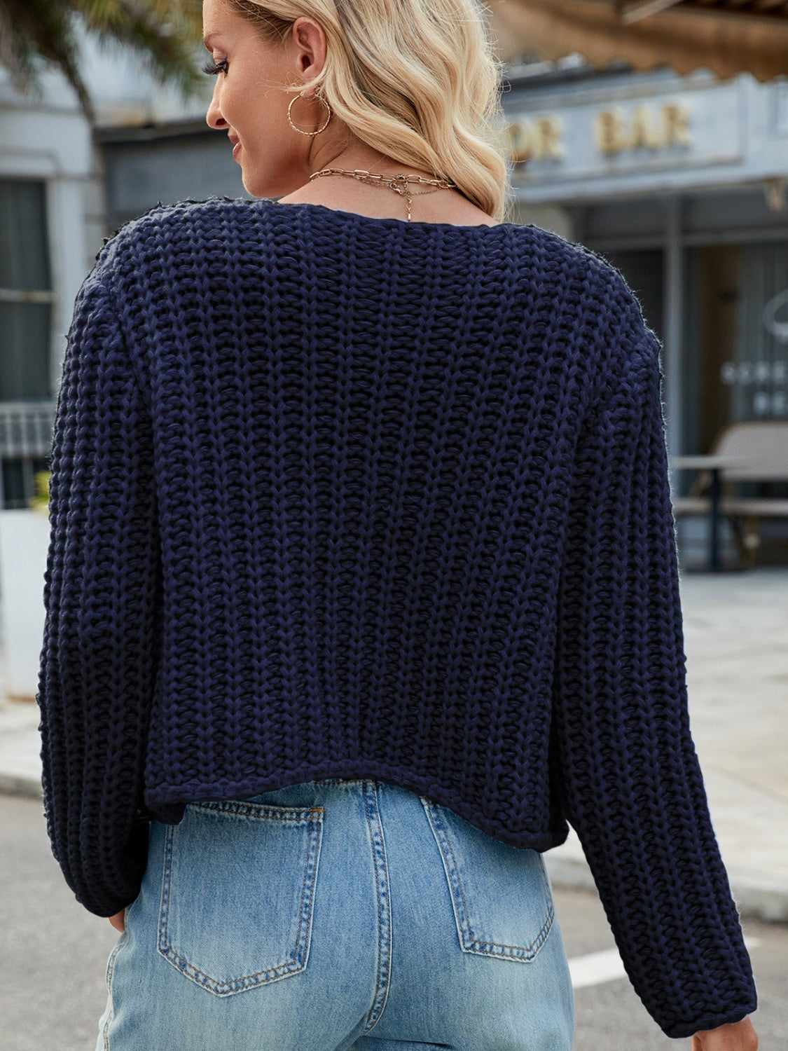 Warm Women's Cable Knit Cardigan with Pockets