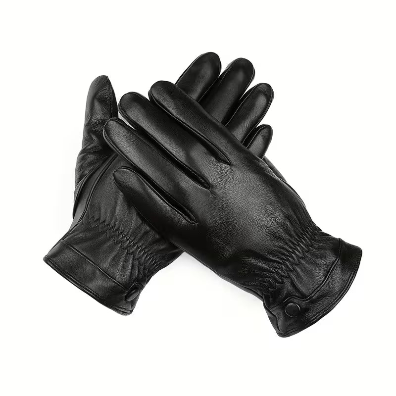 Cozy Sheepskin Insulated Gloves - Soft Full Finger Winter Gloves - VogeLuxe