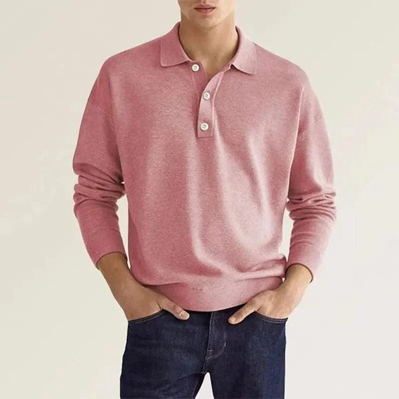Relaxed Fit Casual Long Sleeve Shirt - VogeLuxe