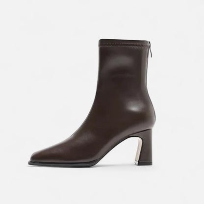 Classic Ladies Block Heel Ankle Boots - VogeLuxe