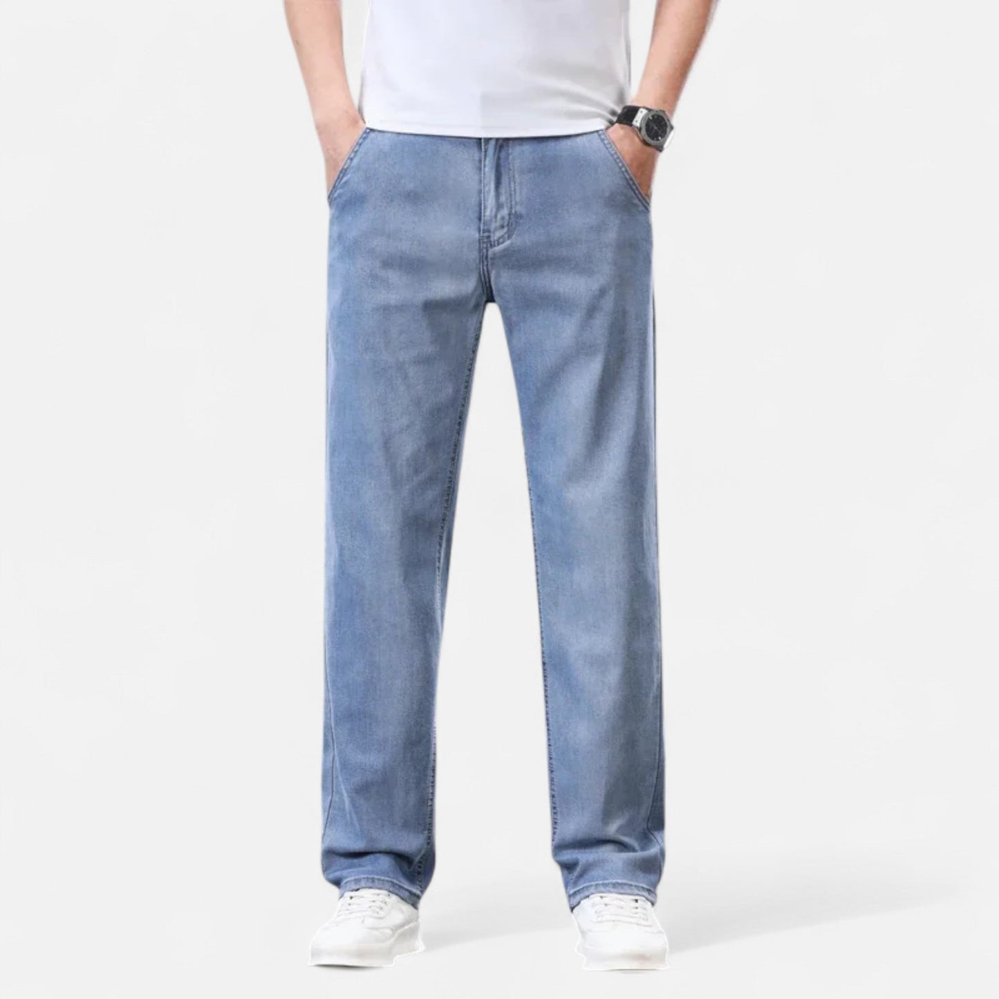 Men's Classic Straight Fit Denim Jeans - VogeLuxe