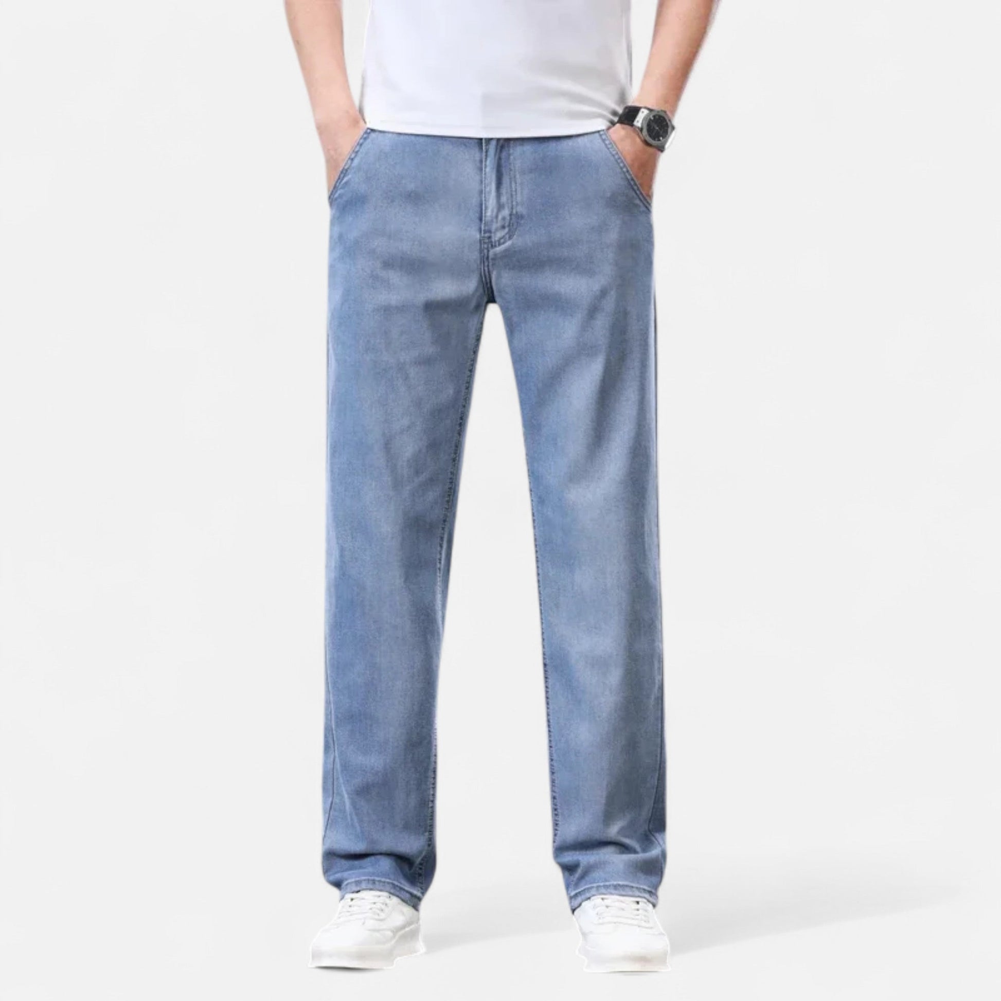 Men's Classic Straight Fit Denim Jeans - VogeLuxe