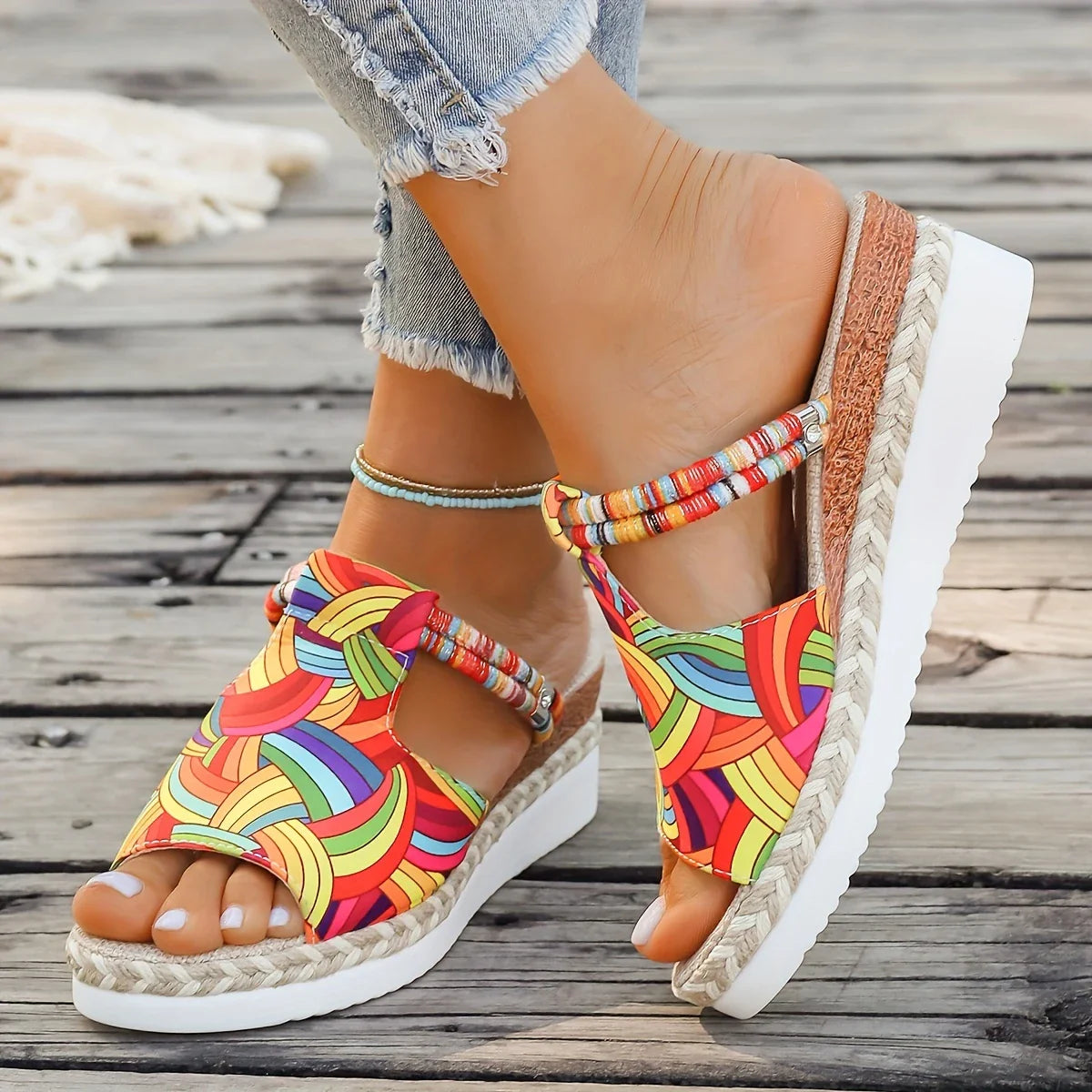 Comfortable Women's Wedge Sandals - Soft Summer Shoes - VogeLuxe