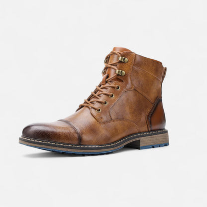 Men's Classic Brown Ankle Leather Boots