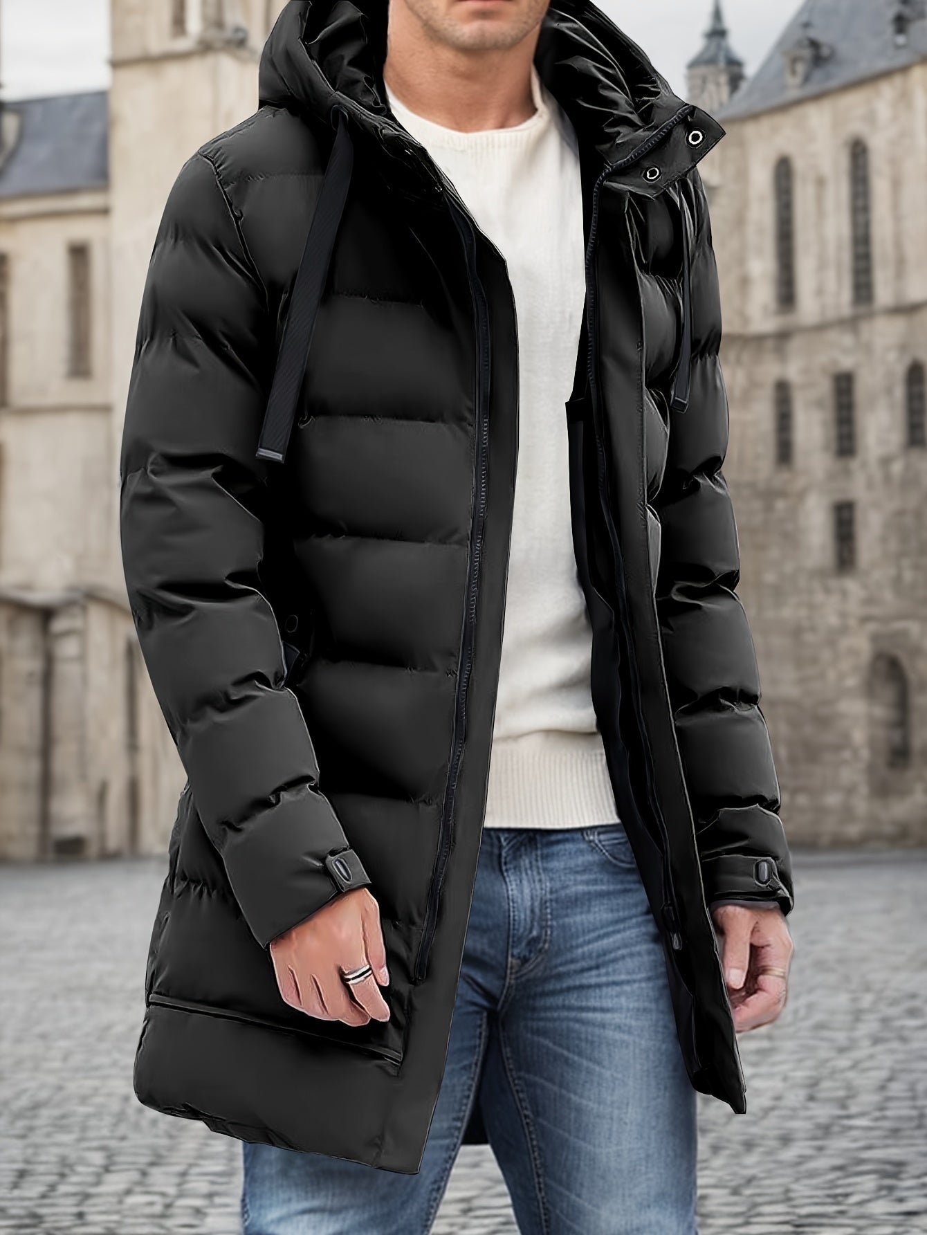 Comfy Oversized Padded Jacket for Men - BritishElegance