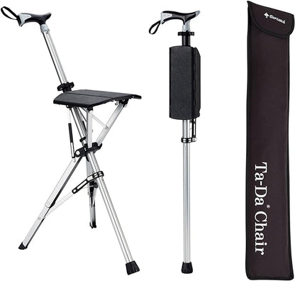 Hiking Staff with Built-In Foldable Seat