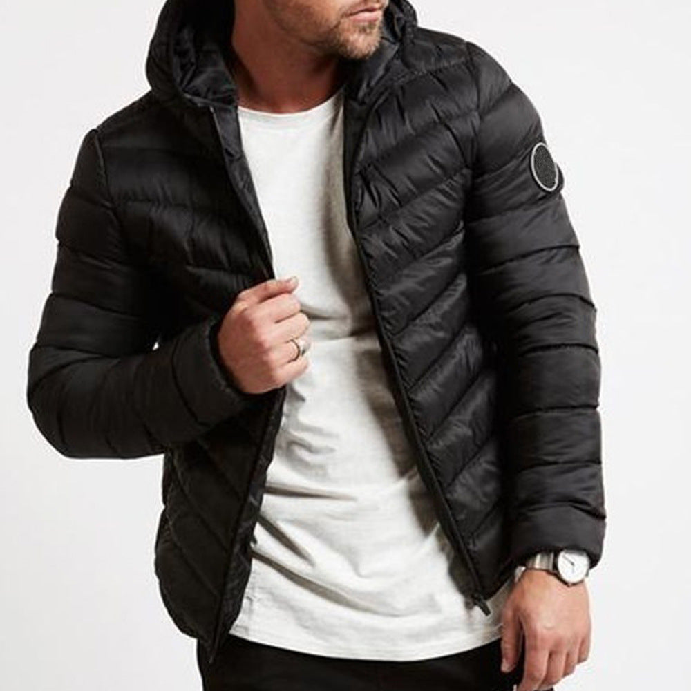 Warm Men's Puffer Hoodie Jacket