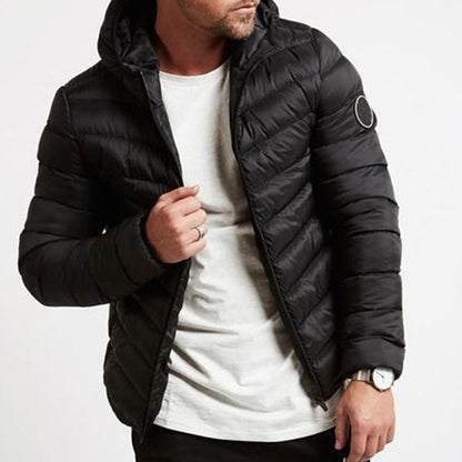 Warm Men's Puffer Hoodie Jacket