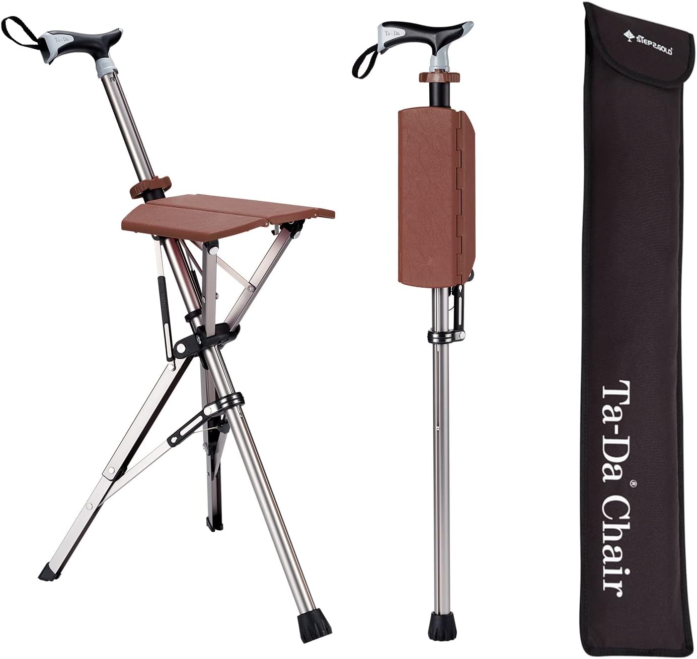 Hiking Staff with Built-In Foldable Seat
