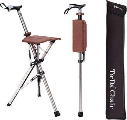 Hiking Staff with Built-In Foldable Seat