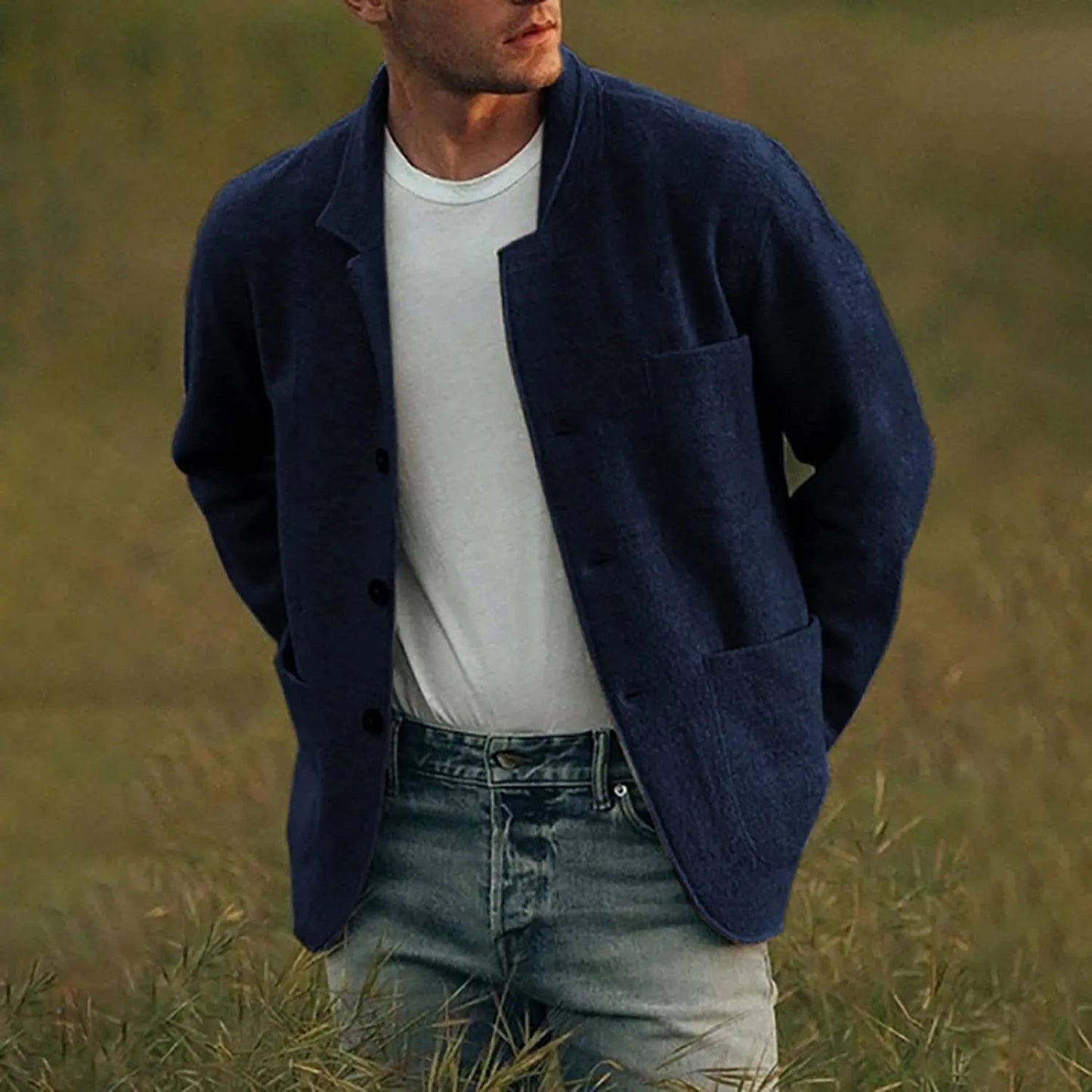 Stylish Mens Blazer with Pockets
