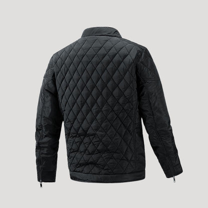 VogeLuxe | Men’s Winter Diamond Quilted Stand Collar Jacket