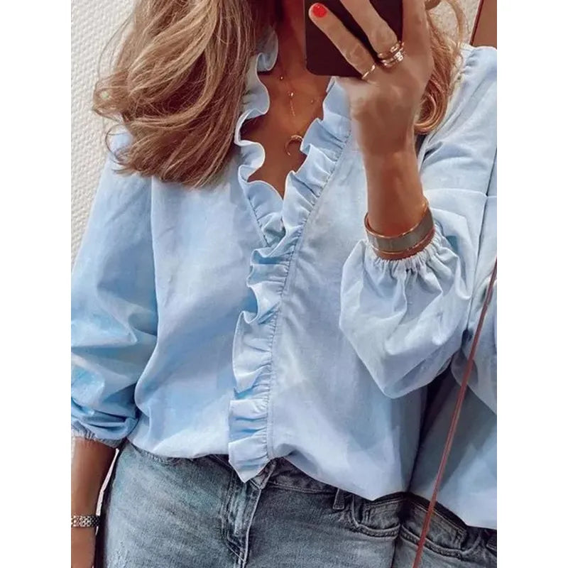 Fashionable Ladies Classic Style Shirt - VogeLuxe