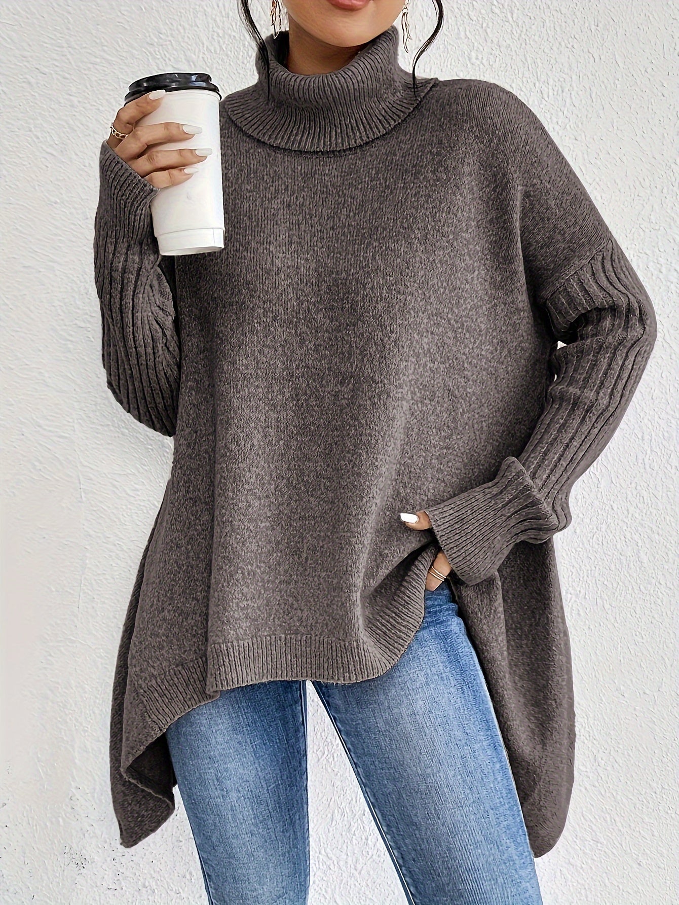 Relaxed Fit Women's Long Sleeve Sweater - VogeLuxe