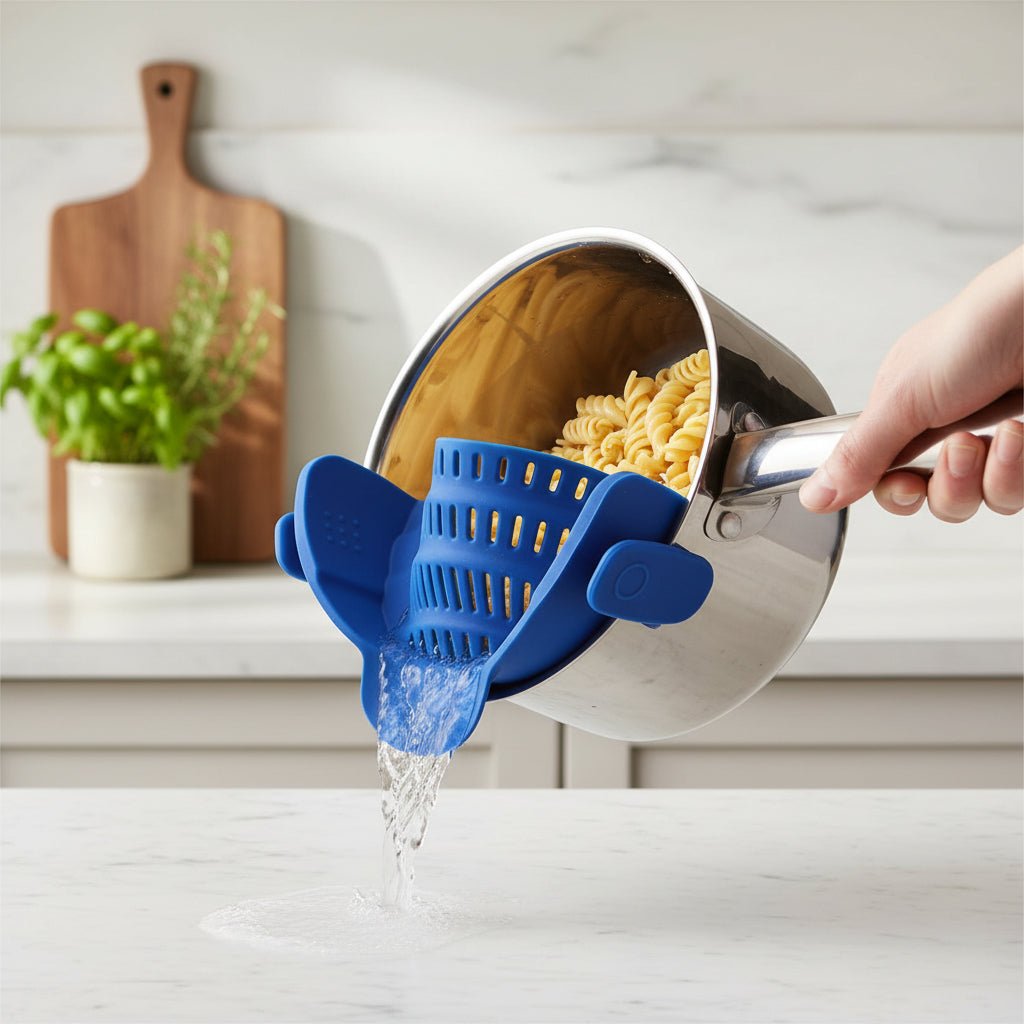 Compact Collapsible Strainer for Pots and Pans - VogeLuxe