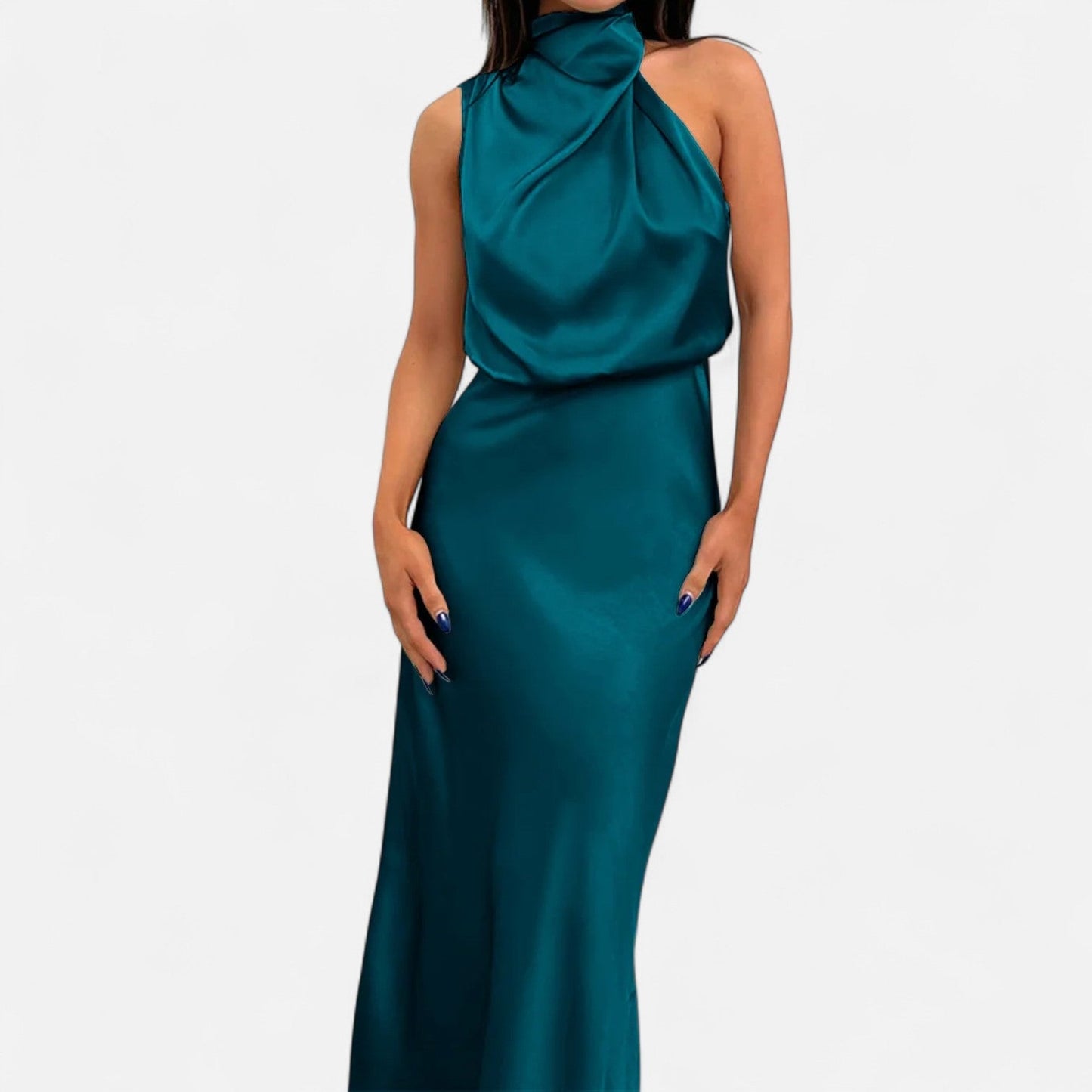 Elegant Satin Sleeveless Maxi Dress for Women
