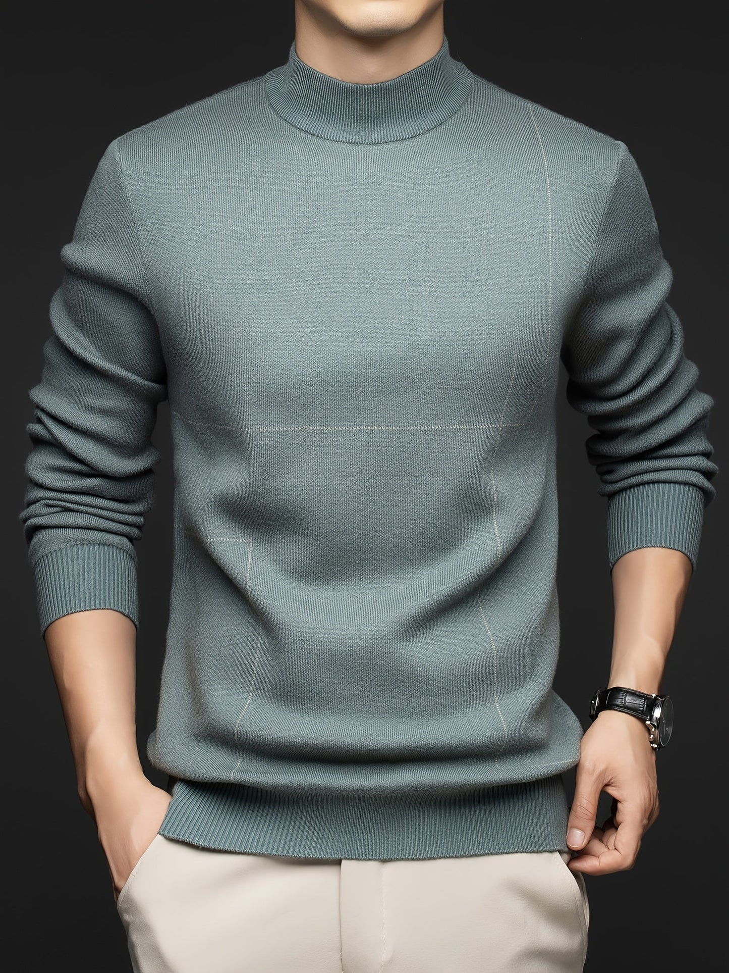 Cozy Men's Winter Striped Sweater