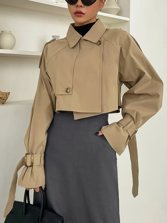 Classic Ladies Beige Waterproof Trench Coat - VogeLuxe