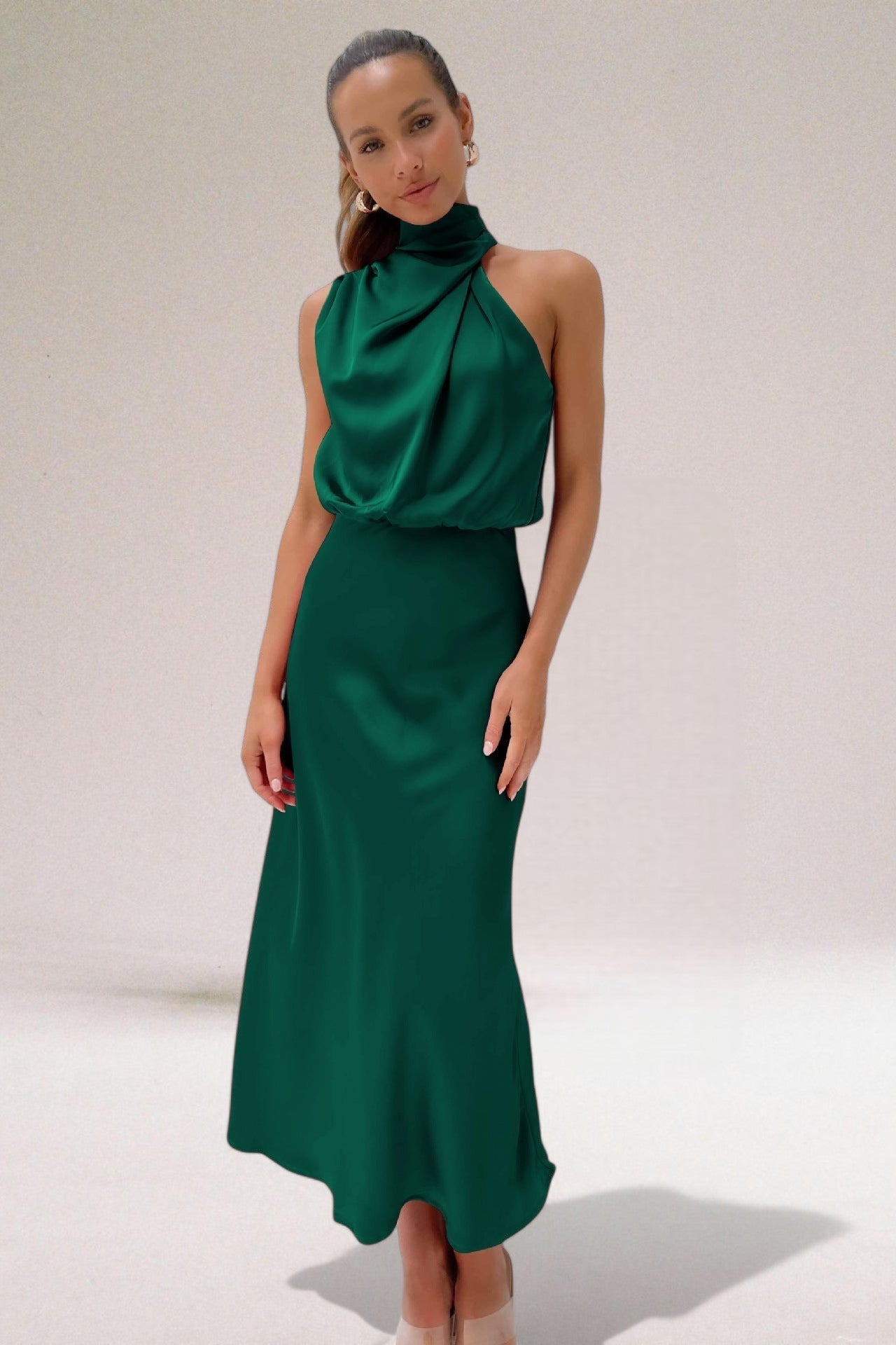 Flavia | Elegant Dress with Halter Neck