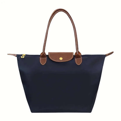 Classic Ladies Leather Tote Bag with Pockets
