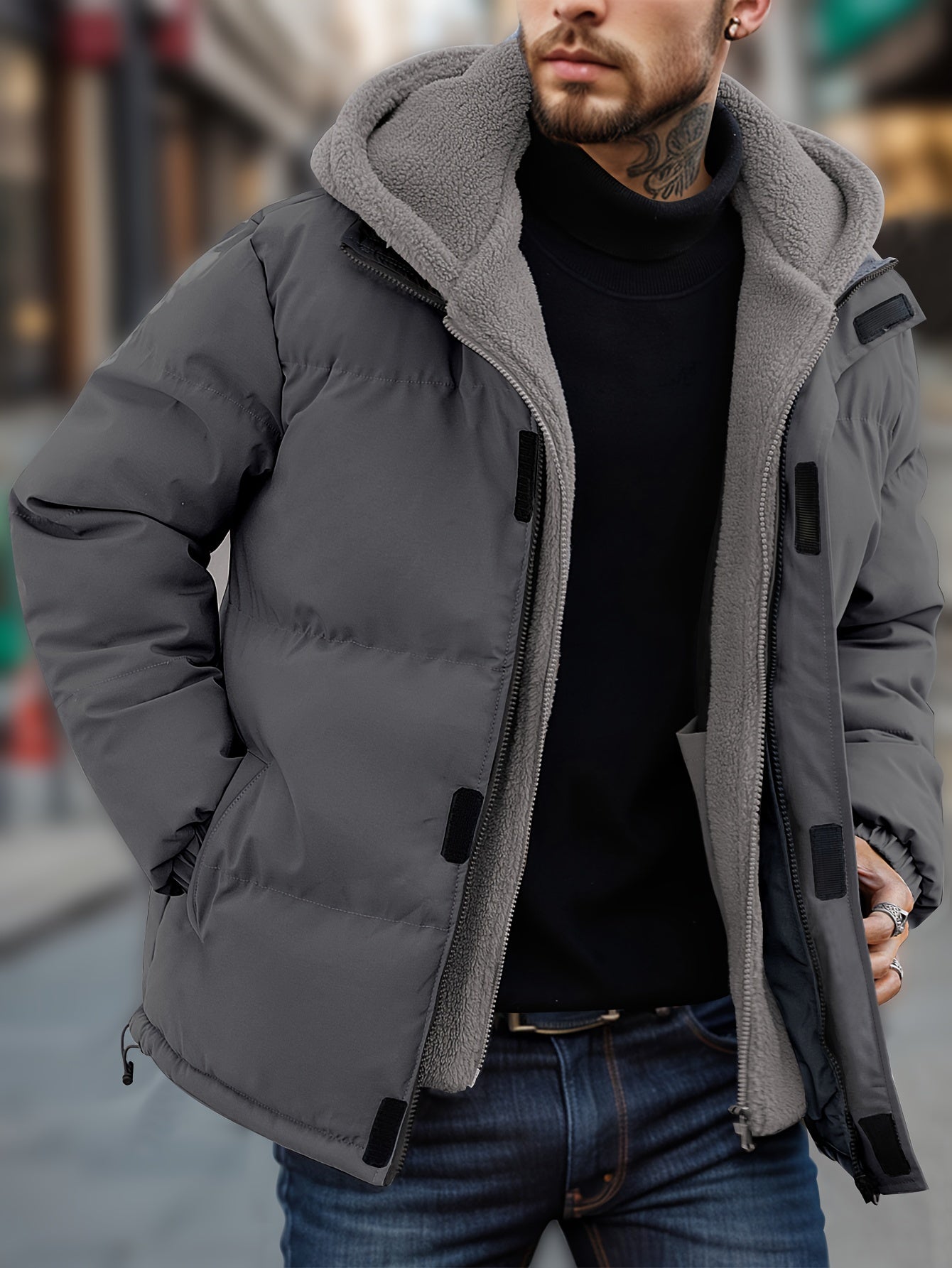 Comfortable Lightweight Puffer Winter Coat for Men